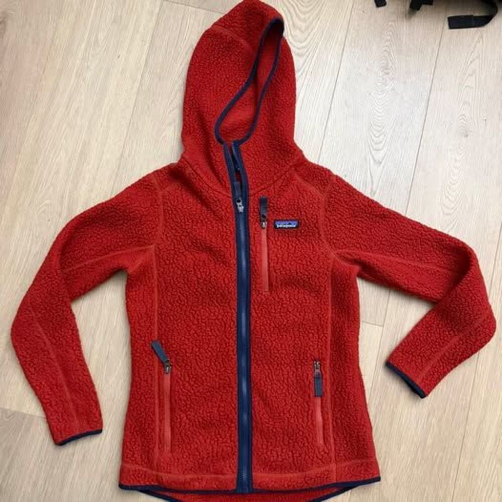 Patagonia Women’s Retro Pile Hoody Zip Up Burnt Red- Size Small